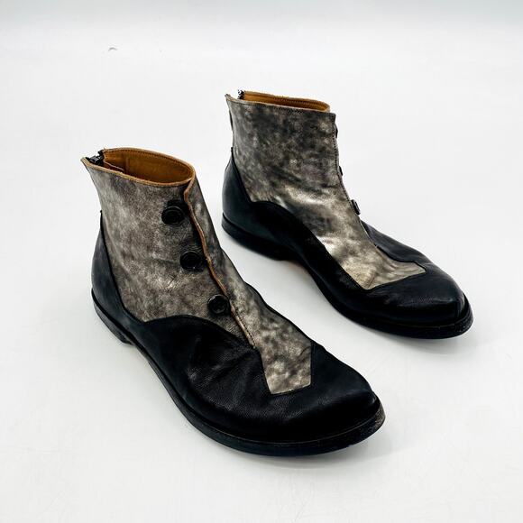 Cydwoq 38 Black & silver Collar women's Vintage boots - Picture 1 of 6